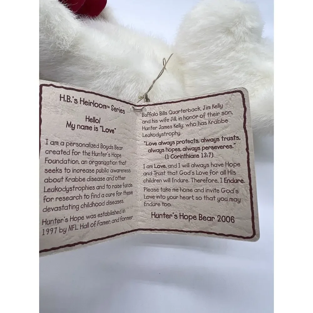 Boyds Bears The Head Bean Collection Love Endures Bear Plush Stuffed Animal Toy